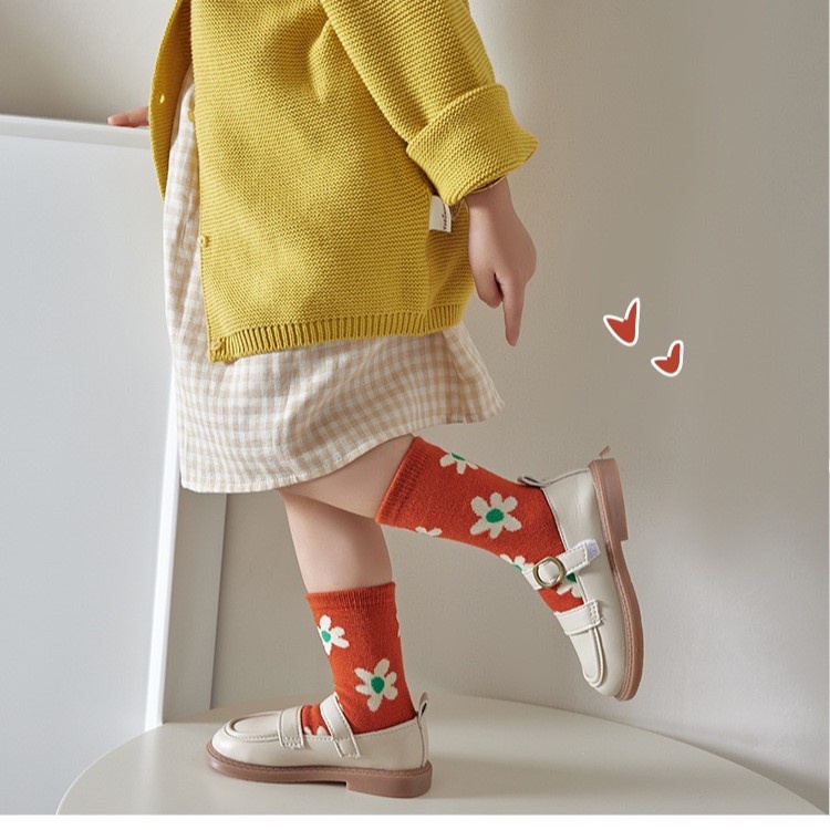 Set tất hình quả Cherry Tất cho bé gái bé trai Set tất vớ cao cổ trẻ em hàn quốc dày dặn giữ ấm chân mùa đông