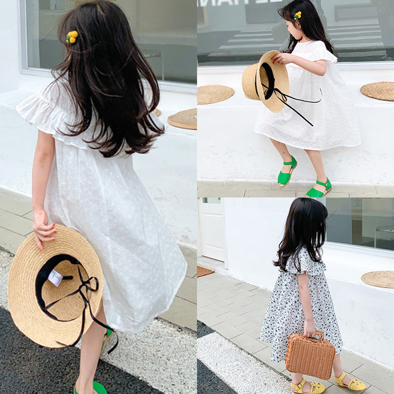 Đầm in hoa thời trang hè xinh xắn cho bé gái