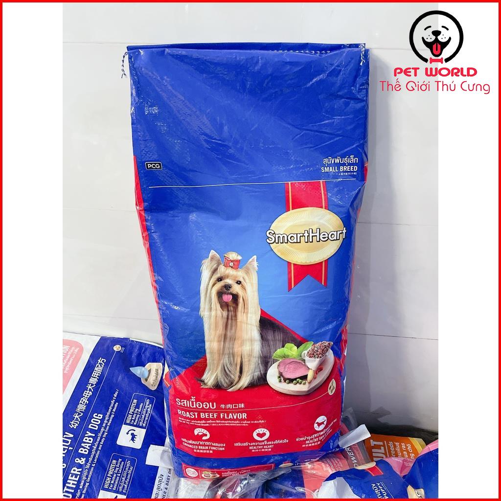 Thức ăn cho chó GIỐNG NHỎ vị bò nướng SmartHeart - Smart Heart small breed bao 10kg