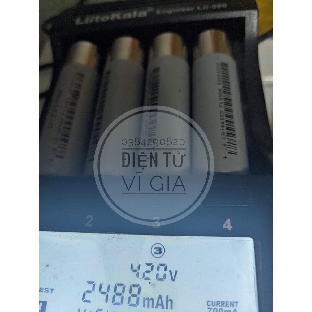 Pin 18650 cell lishen xám 18650 Dung lượng 2500mAh xả 12A-5C