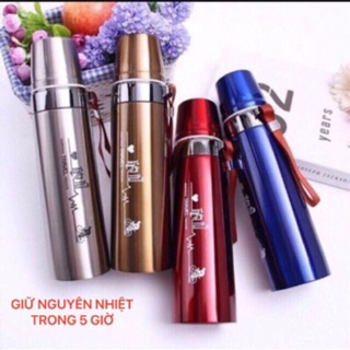 Bình giữ nhiệt Hãm trà 2 lớp binh inox phích nước 800ml