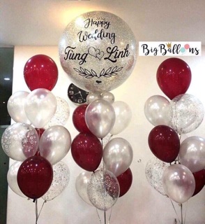 Set trang trí phòng cưới + bóng jumbo
