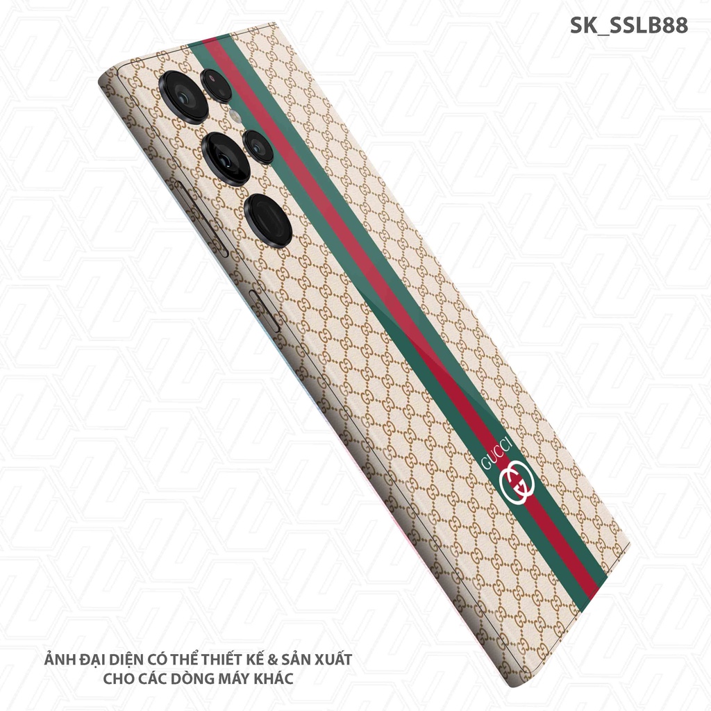 Miếng Dán Skin Hình Gucci Cho Samsung S23 Ultra/Fold 3|SK_SSLB89| Chất Liệu Nhập Khẩu Chính Hãng, Chống Nước, Dễ Dán
