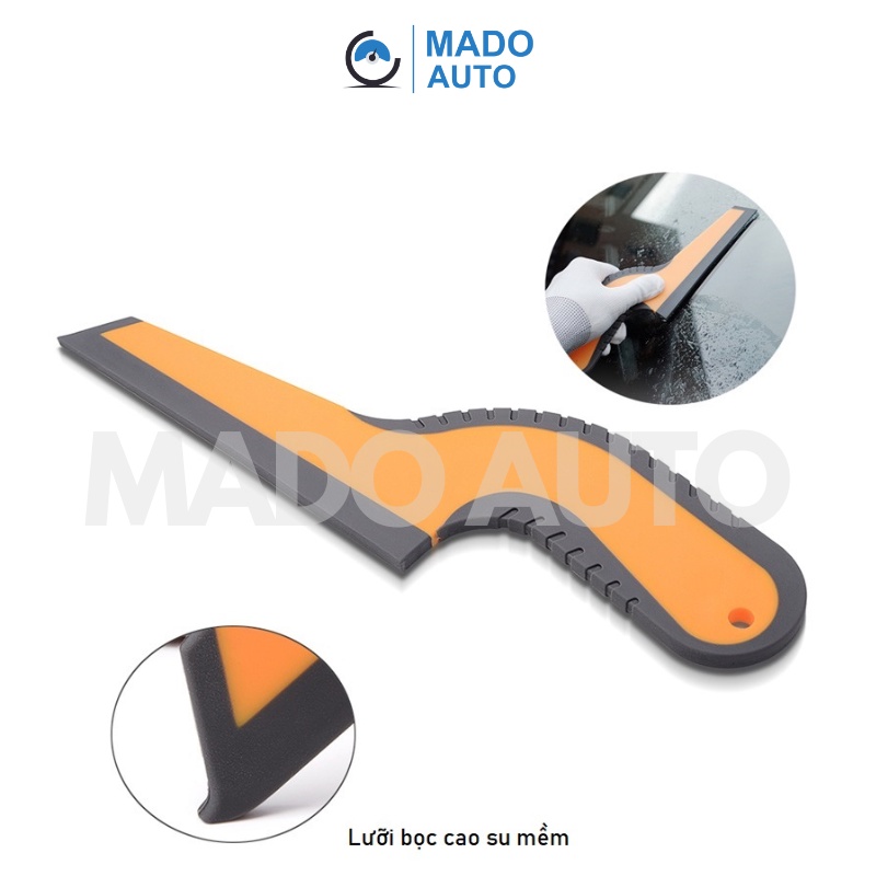 Gạt nhựa dán Film Phim cách nhiệt kính xe ô tô tay cầm ngang, lưỡi cao su MADO F49 Squeegee