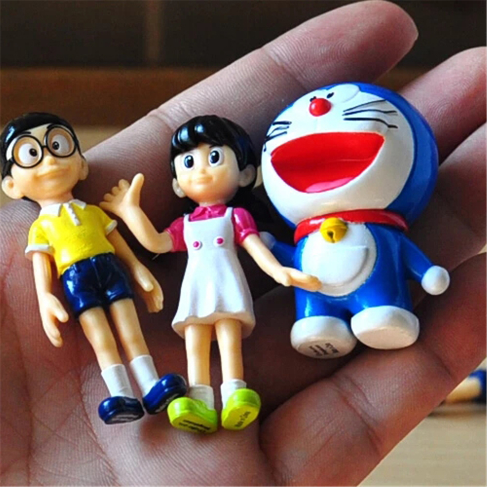 NOBITA NOBI Set 5 Mô Hình Đồ Chơi Nhân Vật Trong Phim Hoạt Hình Doraemon