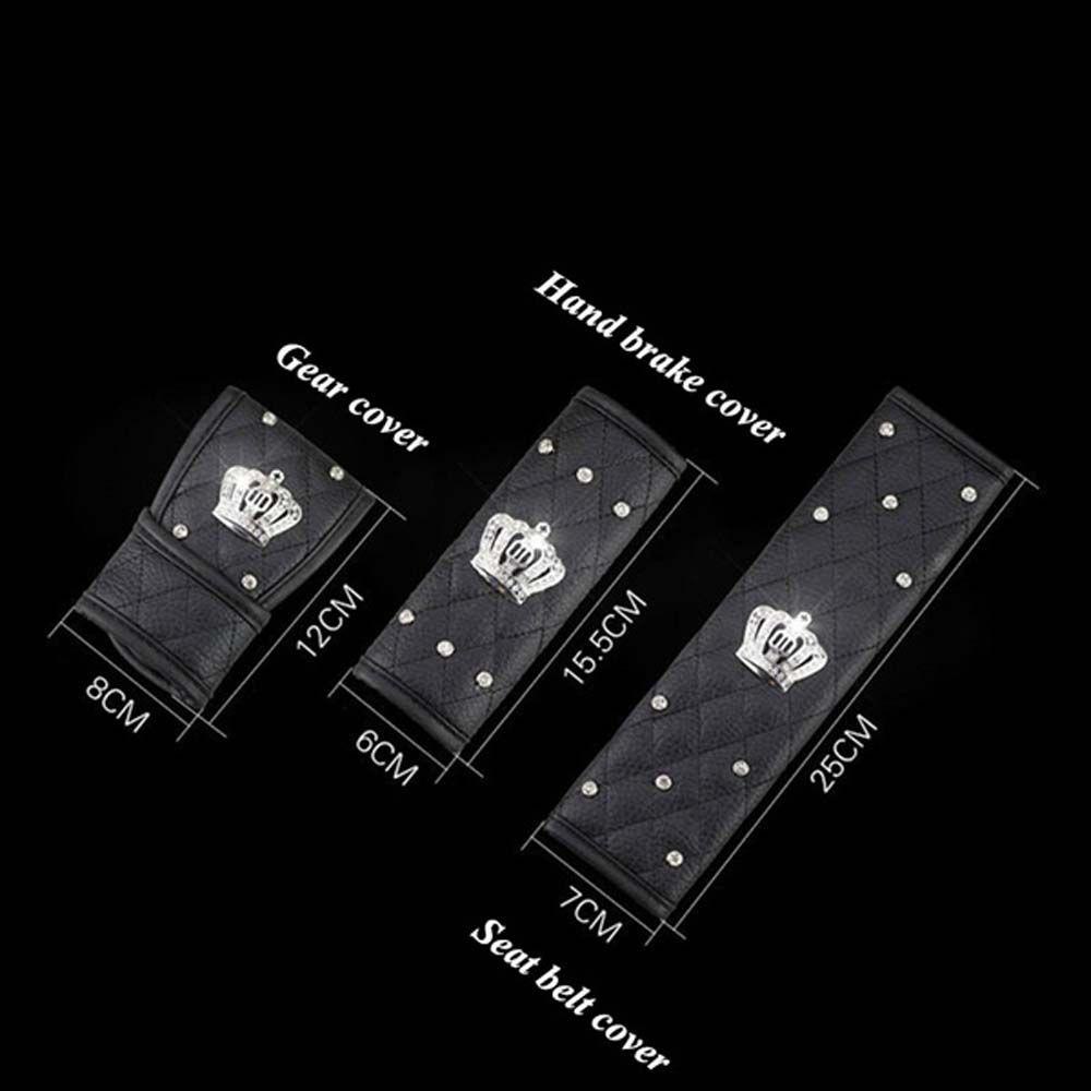 Rebuy1 Bọc Cần Số Xe Hơi Chất Lượng Cao Hình Vương Miện Bằng Da Ốp