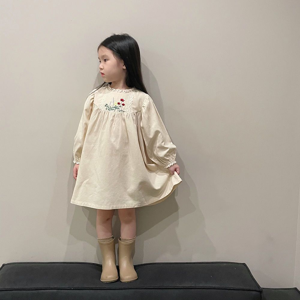[Babycat] Hàng Có Sẵn Đầm Công Chúa Tay Dài Phong Cách Hàn Quốc Nhật Bản Thời Trang Mùa Thu Hàng Mới Dành Cho Bé Gái