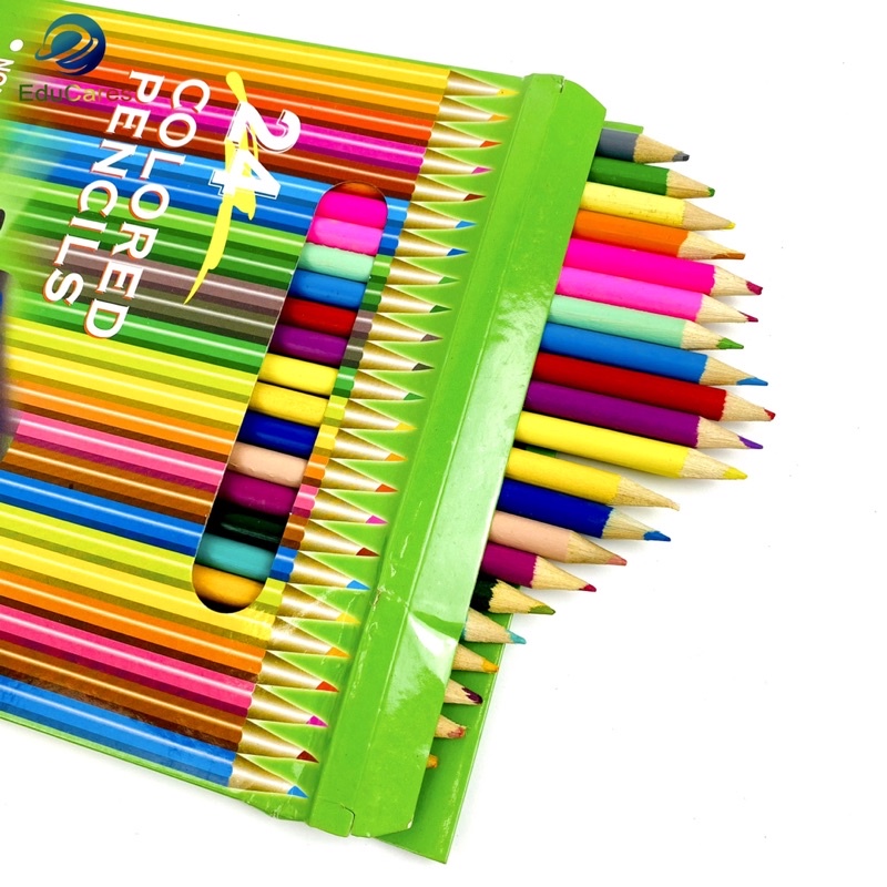 Bộ hộp bút chì màu loại 12 màu, 18 màu, 24 màu