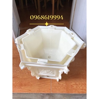 Khuôn đúc chậu lục giác rộng 42 cm nhựa abs có lòng trong