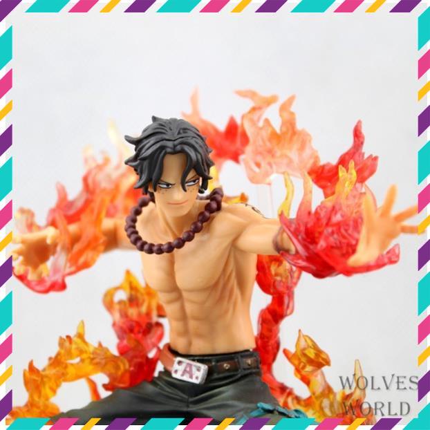 Mô Hình Nhân Vật One Piece , Ace Các Tư Thế Chiến Đấu, Cao 16cm, Full Box - Tượng Mô Hình Figure