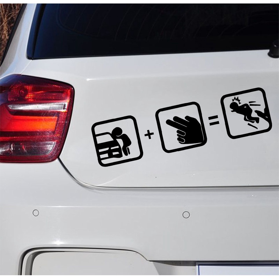 Miếng Dán Trang Trí Xe Hơi In Chữ Don't Touch My Car Vui Nhộn