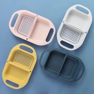 Rổ gác bồn rửa bát đa năng gấp gọn