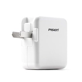 Adapter Sạc Pisen PowerPort 2 Dual USB iPad Charger 1A/2.4A - Trắng - Hàng Chính Hãng - Bảo hành 12 tháng