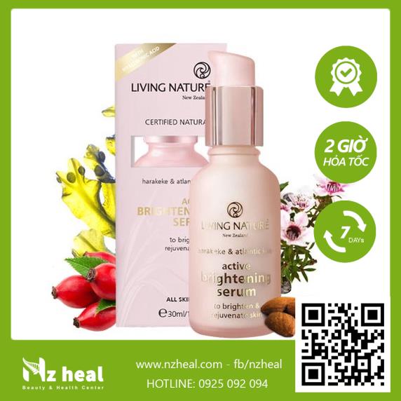 [Hỏa tốc] Serum dưỡng sáng da Active Brightening Serum Living Nature 30ml