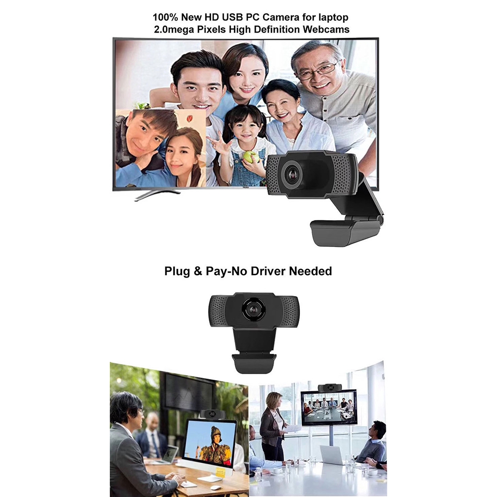Webcam Máy Tính Xoay Được 1080p Hd Có Mic Cho Máy Tính | BigBuy360 - bigbuy360.vn