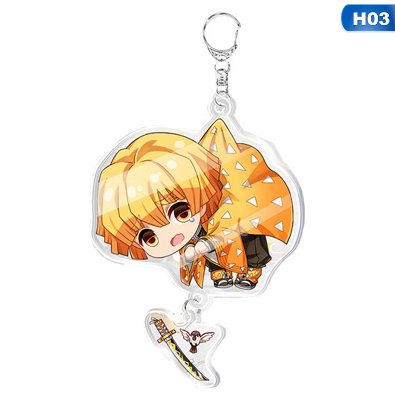 Móc chìa khóa phong cách hoạt hình Demon Slayer Kimetsu No Yaiba dễ thương