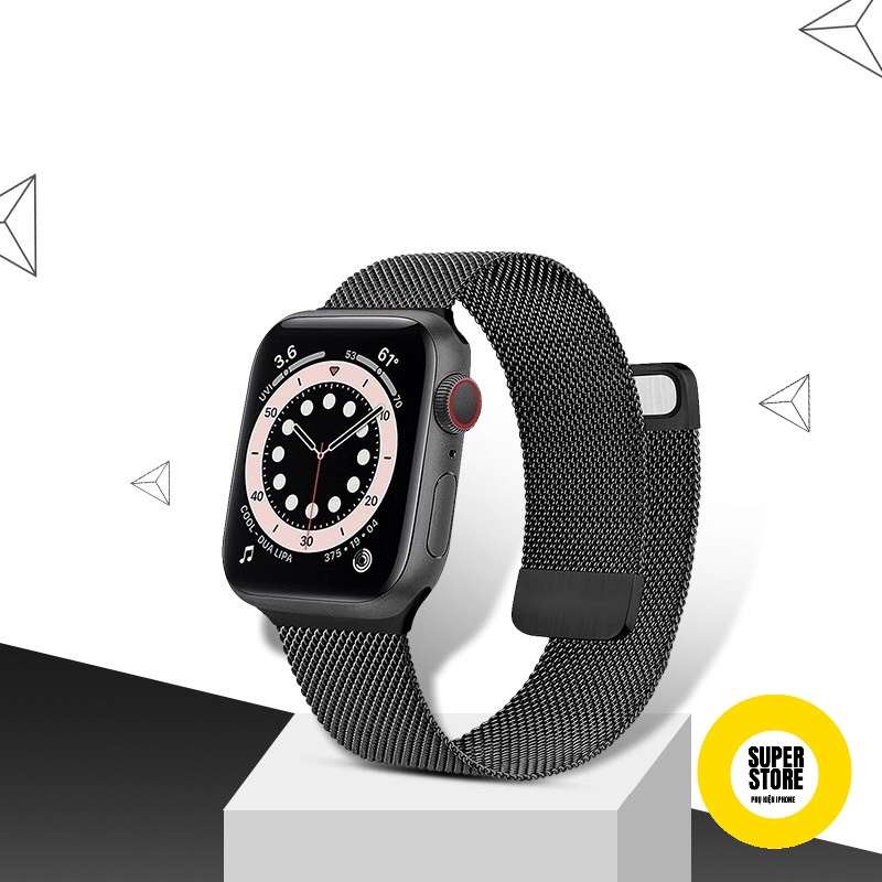 Dây đồng hồ thép KHÔNG GỈ dành cho Apple watch khóa nam châm size 38mm 40mm 42mm 44mm Series 7/SE/6/5/4/3/2/1