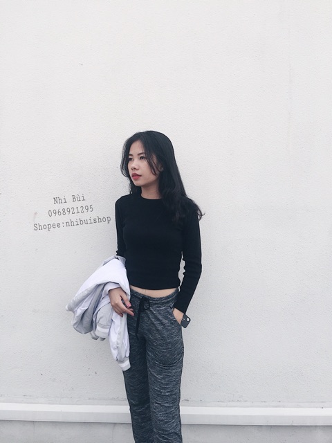 Áo len gân croptop-ẢNH THẬT SHOP CHỤP