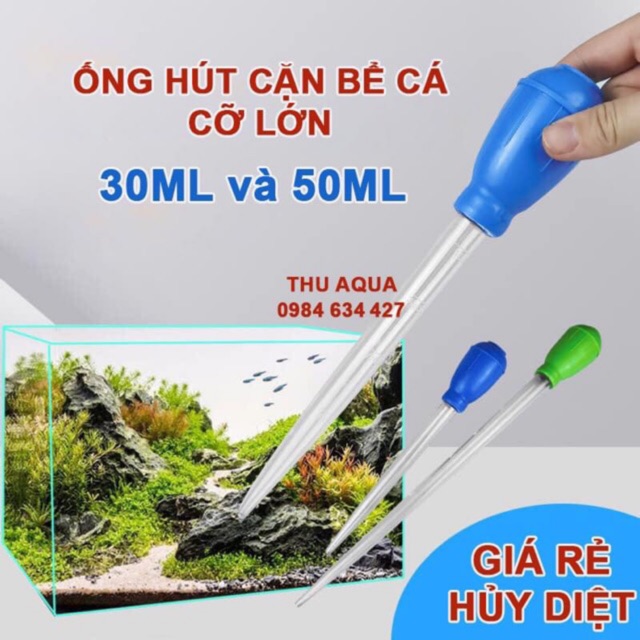 Ống hút cặn, ống hút phân cá size 30ML và 50ML