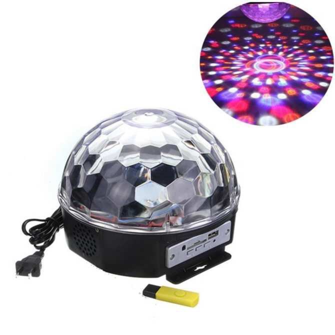 Siêu rẻ Đèn Xoay Vũ Trường 7 Màu Có Phát Nhạc Tặng Kèm USB shop bán sỉ