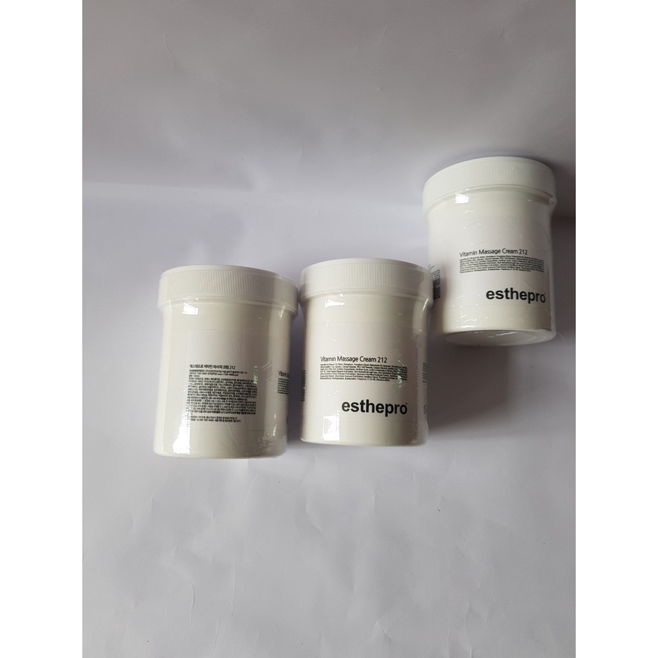 Kem Vitamin Massage Cream 212, 1kg Esthemax chính hãng, chống lão hóa, cho da trắng sáng, mịn màng, săn chắc cho Spa