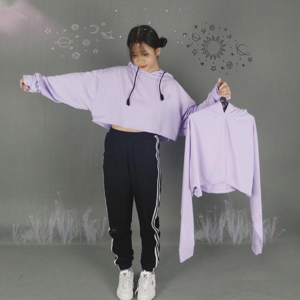 UNISEX - CROPTOP HOODIE - CROPTOP TAY DÀI - CROPTOP ULZZANG