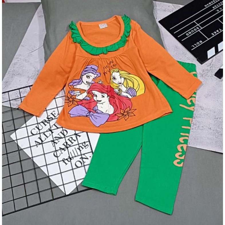 Bộ tay dài babydoll bé gái size đại thun cotton 4 chiều