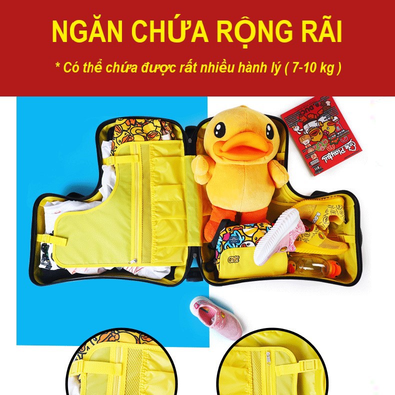 [HOT] Vali kéo con Vịt chính hãng B.Duck cho bé trai, bé gái size 20 inch 24 inch