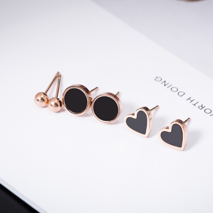 Bộ 3 Đôi Bông Tai Titan Cao Cấp TT 1516