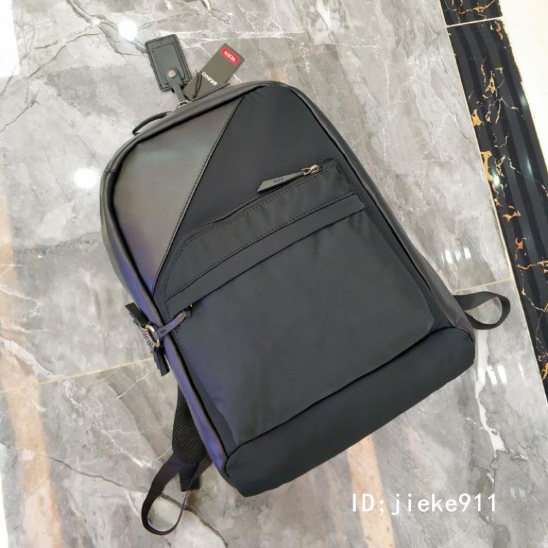 TNS - Balo form vuông unisex cực phẩm có ngăn laptop chống shock Tumie alpha bravo backpack - chất siêu bền-màu đen