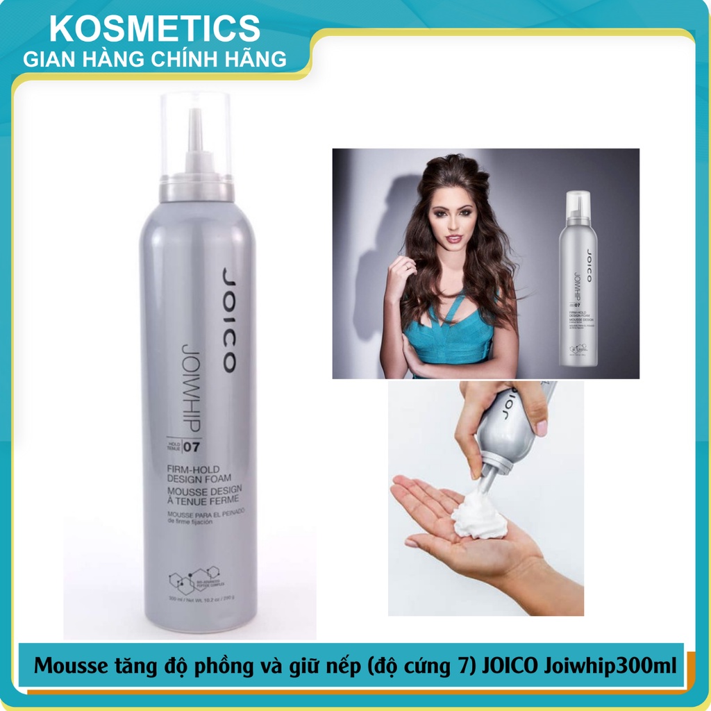 Mousse tăng độ phồng và giữ nếp (độ cứng 7) JOICO Joiwhip Firm Hold Design Foam 300ml