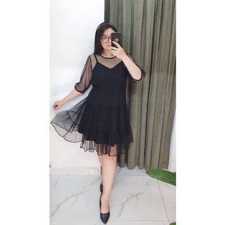 Bigsize công sở - Set Đầm Dây Và Áo Khoác