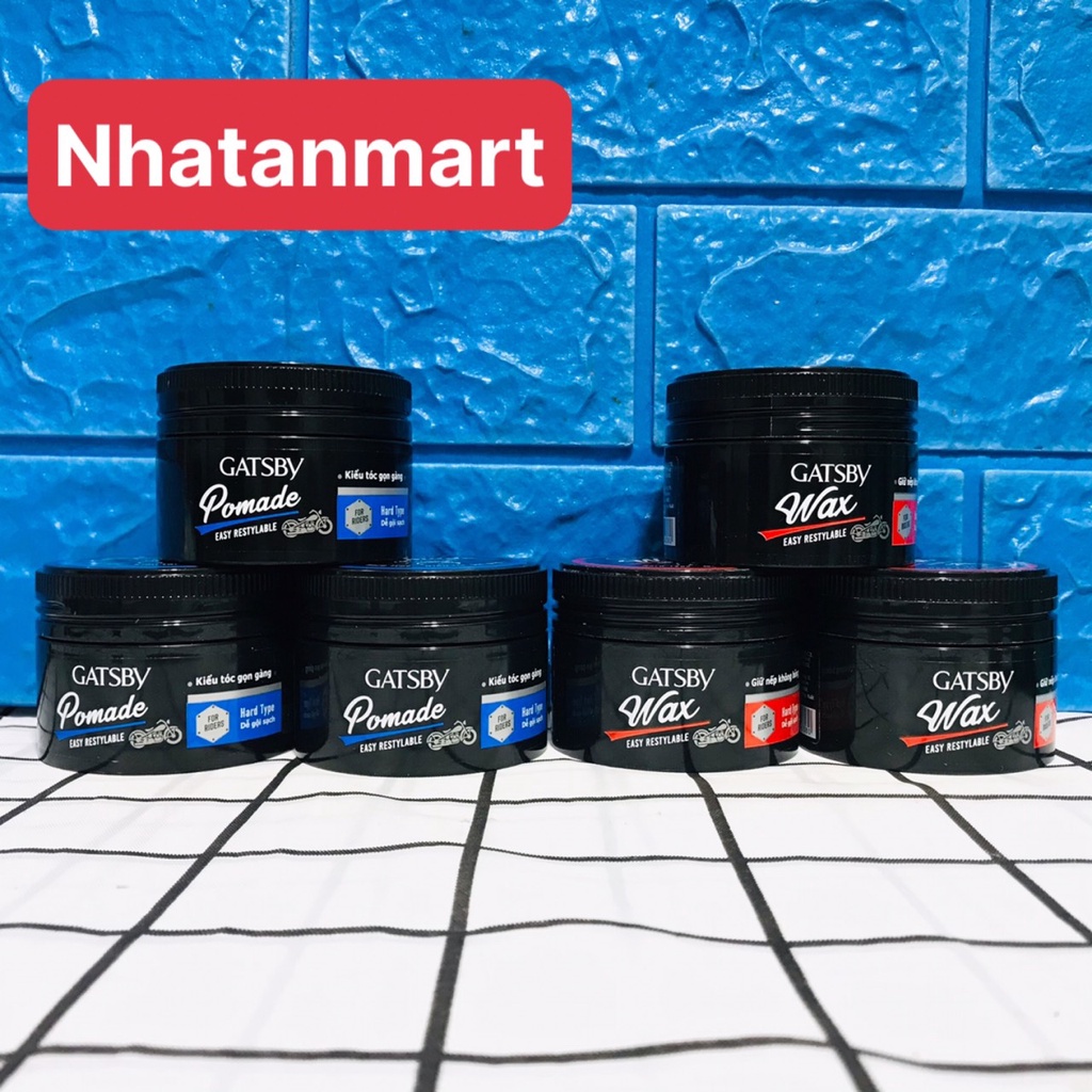 Keo vuốt tóc khô giữ nếp tạo kiểu định hình tóc nam Gatsby Hair Pomade Easy Restylable 65g