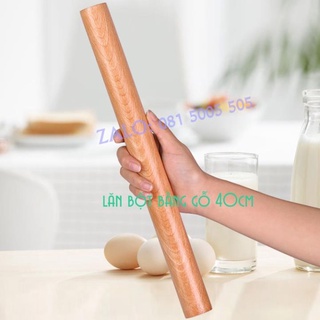 Cây lăn bột bánh bằng gỗ dài 40cm chất liệu gỗ tốt - cây cán lăn bột bằng gỗ 6356