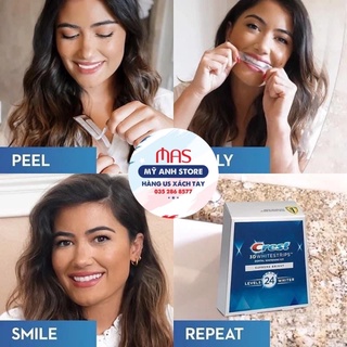 ( 2 hàm -1 lần dán) (Miếng dán trắng răng Crest 3D Whitestrips Supreme Bright