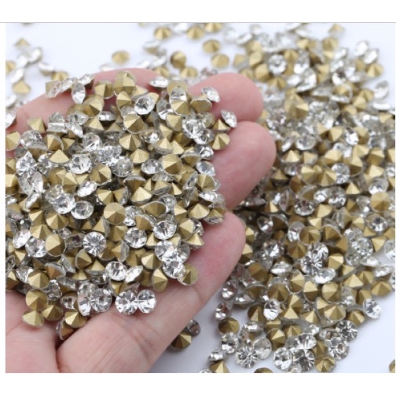 200v ss1 ss2 ss3…Đá chân nhọn li ti trang trí đồng hồ giày dép túi sách, móng chân tay phụ kiện thủ công