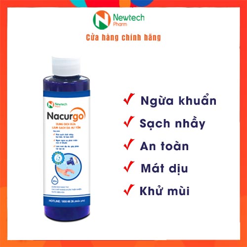 BỘ SẢN PHẨM CHĂM SÓC VẾT THƯƠNG NACURGO MÀNG SINH HỌC 30ML & 12ML  VÀ NACURGO RỬA VẾT THƯƠNG