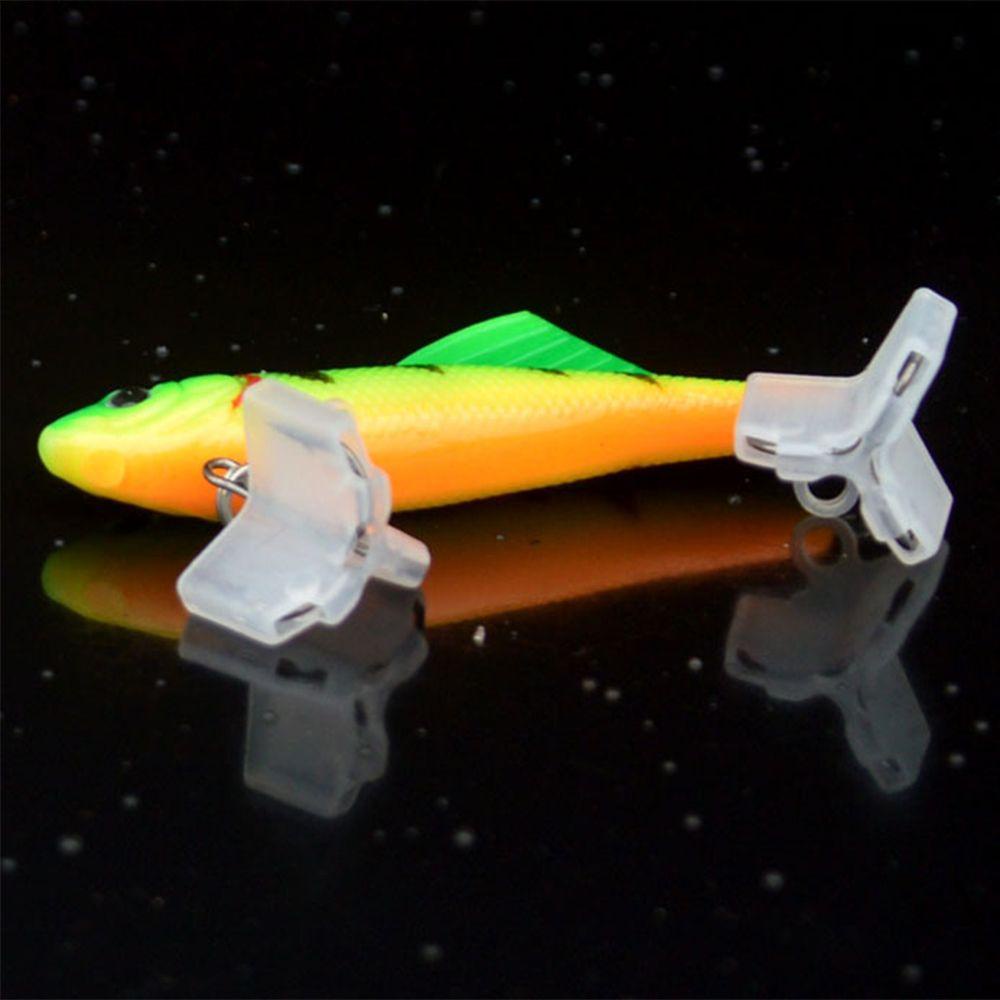 MUVAKO Bộ 50 Vỏ Bọc Móc Câu Cá Bằng Nhựa Màu Trắng Nhỏ Gọn Tiện Dụng