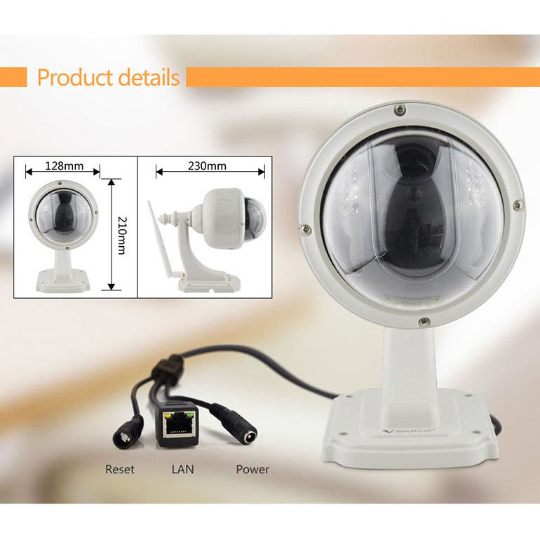 Camera ngoài trời chống nước VstarCam Zoom 4X Xoay 360 + thẻ 32G toshiba (Hàng nhà giầu)