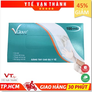 ✅ Găng Tay Y Tế (Có Bột): Khải Hoàn Vglove (Hộp 50 đôi) - VT0185
