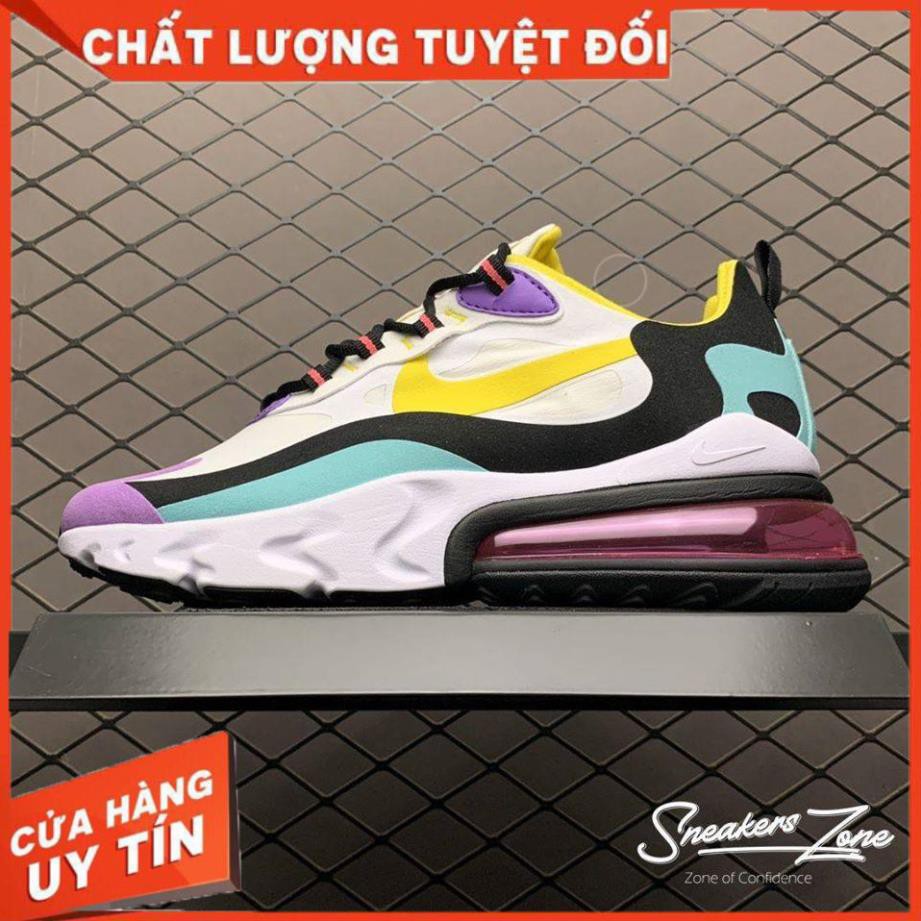 GIẦY đẹp (FREESHIP+HỘP+QUÀ) Giày thể thao Air Max 270 React trắng tím siêu đẹp cho nam và nữ siêu đẹp giá tốt 2020 : hot