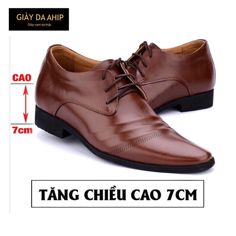 Giày Tây Nam Tăng Chiều Cao 6,5cm Da Bò Siêu Mềm | BigBuy360 - bigbuy360.vn