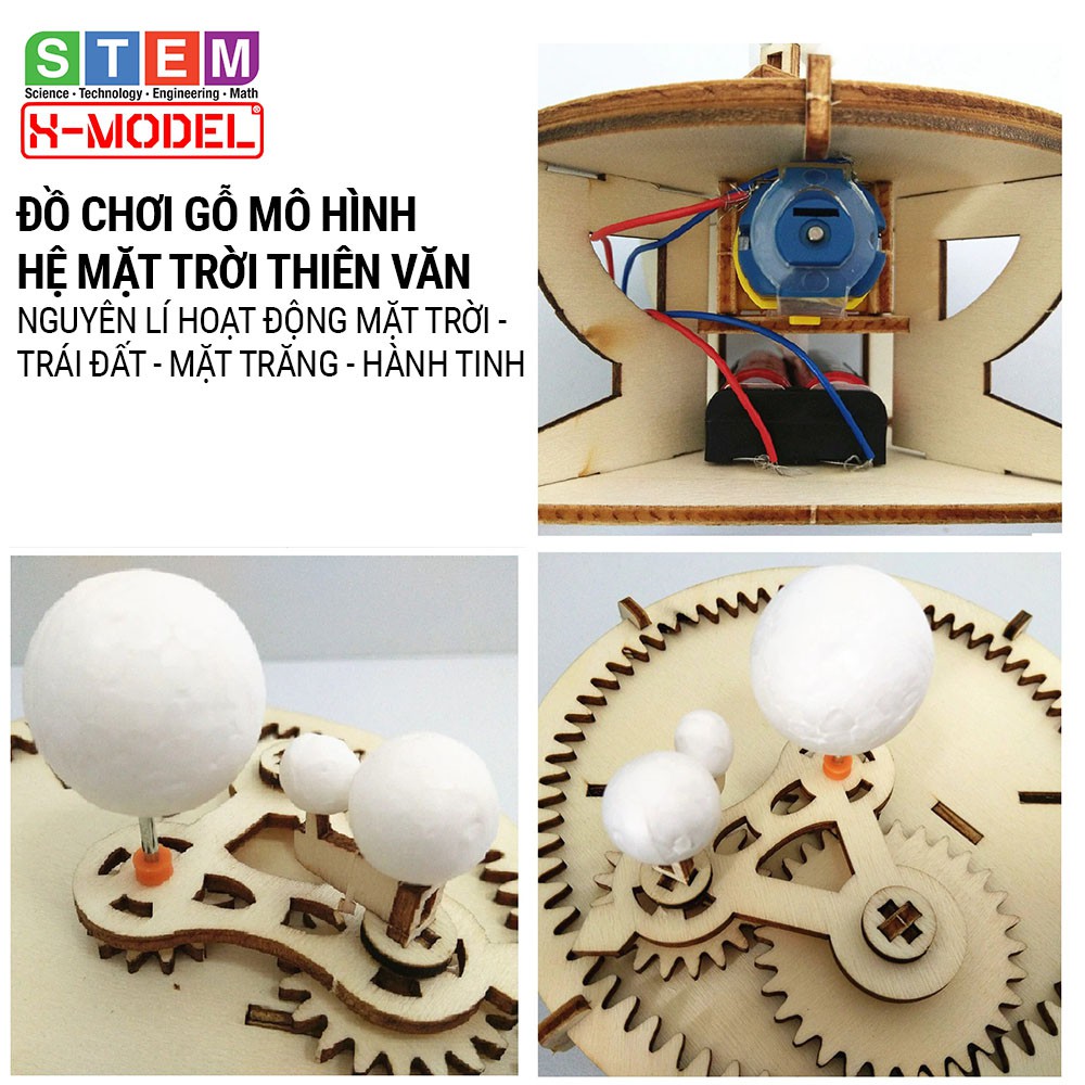 Đồ chơi sáng tạo STEM mô hình lắp ráp Hệ Mặt Trời Thiên Văn(Mặt trời- Trái Đất- Mặt trăng- Hành Tinh) ST92 XMODEL cho bé