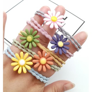 Set 5 Dây Buộc Tóc Hình Hoa Cúc - Cột Tóc Hoa Cúc