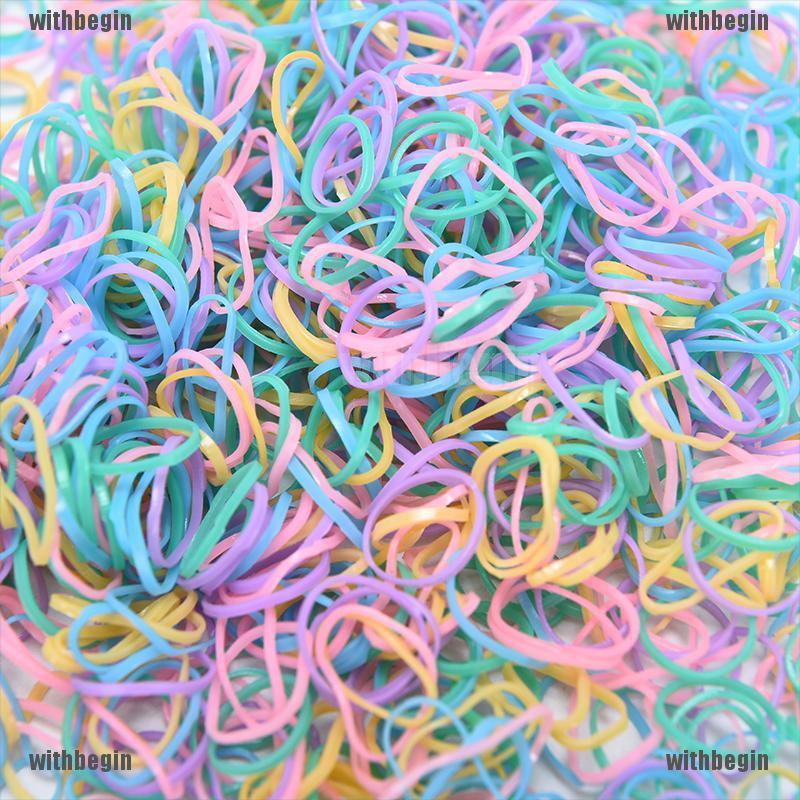 1000 Dây cột tóc co giãn nhiều màu sắc cho bé gái