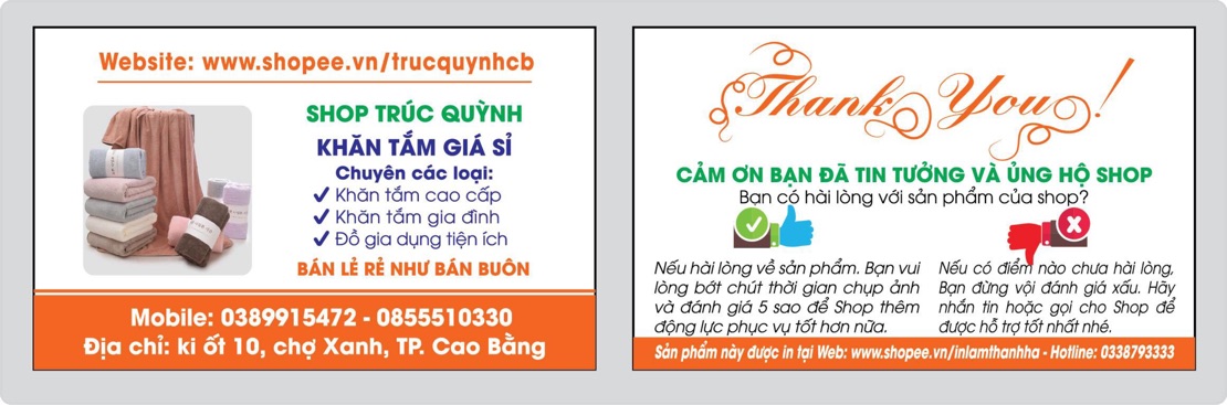 5 hộp Card in 2 mặt