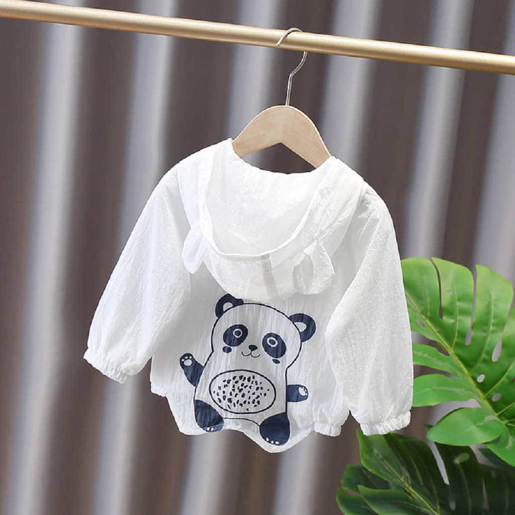 Áo Chống Nắng Cho Bé In Hình Gấu Cute MOOBABY SHOP, Áo Khoác Cho Bé Trai