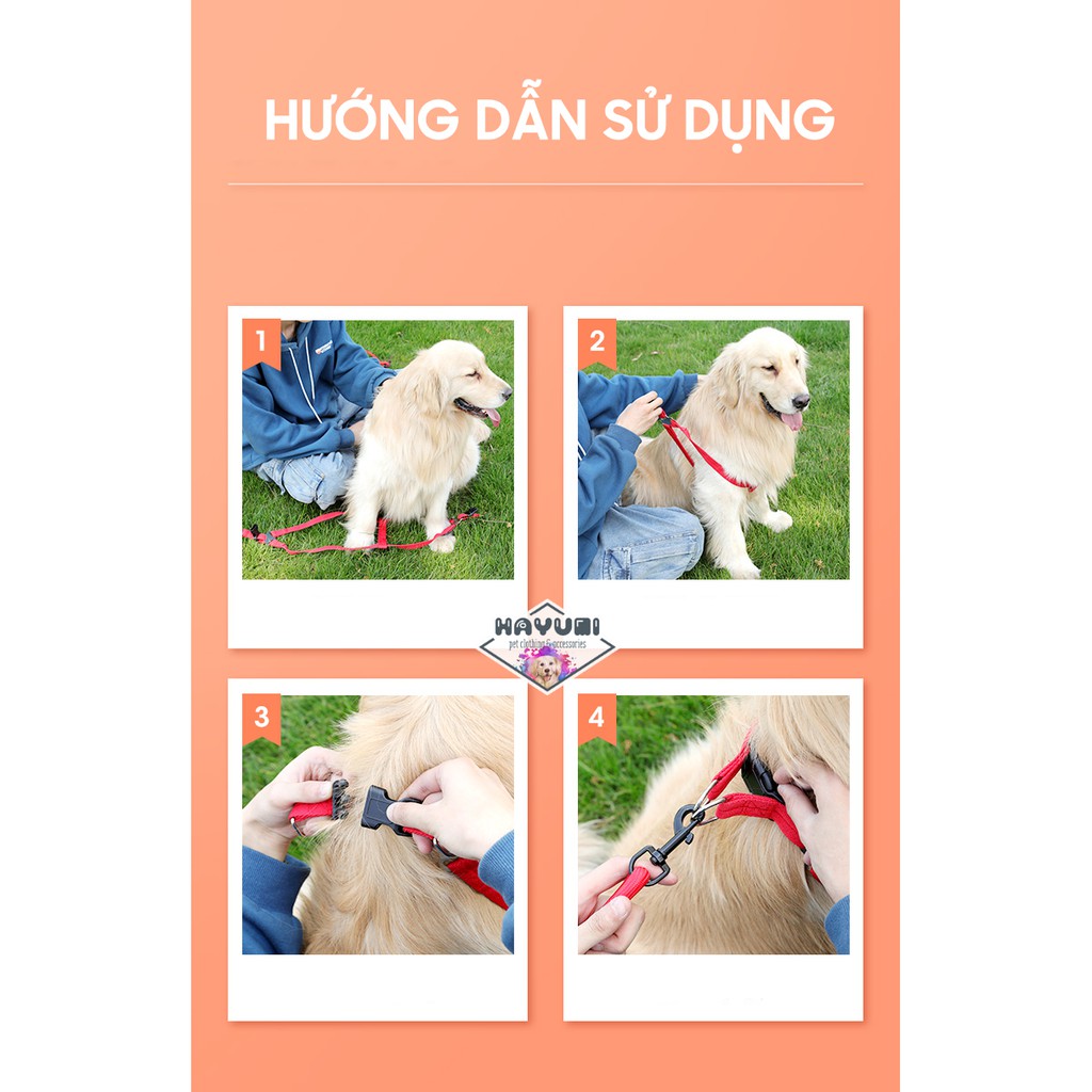 DÂY DẮT YẾM THÚ CƯNG CÓ ĐỆM CẦM TAY - HAYUMI PETS