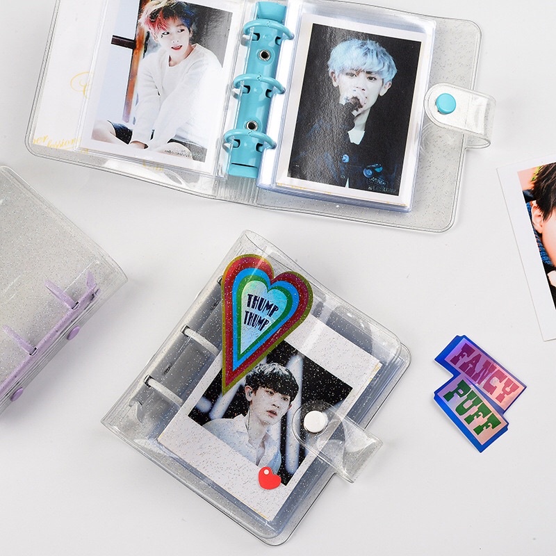 Sổ & sheet đựng thẻ ảnh photocard mini- binder loại trong suốt/ lấp lánh