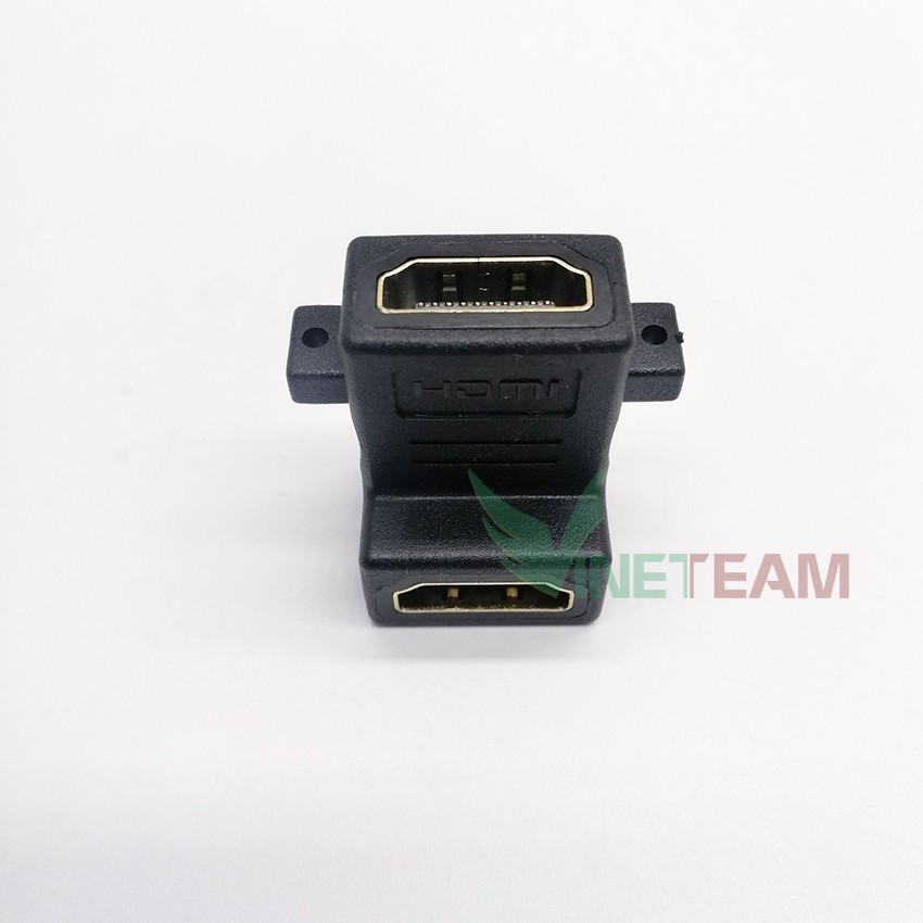 ĐẦU NỐI HDMI 2 ĐẦU ÂM 90 ĐỘ đổi góc chữ L loại có tai -DC770